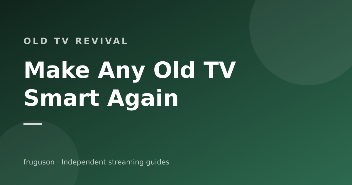 IPTV on an Old TV: Make Any HDMI Screen Smart Again